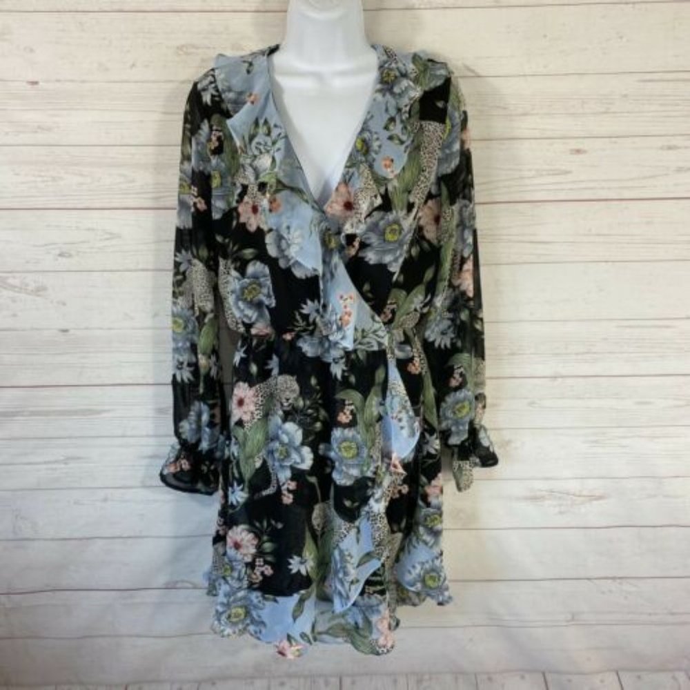 H&M Divided Leopard Floral Dress
